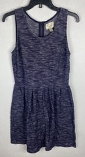 Ann Taylor Loft Womens Dress 6 Purple A Line Sleeveless Knit Scoop Neck