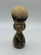 Buckeye Burl Wood 24mm Super Silvertip Badger Shave Brush, Handmade USA