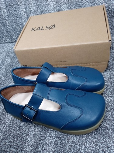 ๐ New Kalso Earth Shoes Faroe Lotus Blue Leather Sz 7.5 / 38 Womens VTG Lokah - Picture 9 of 14