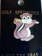 Collectible Lapel Pin: Chipmunk Golf Specialties Golfer ~ GIFT ~ Ships FREE