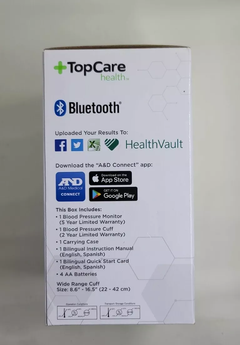 TopCare Health • Upper Arm Bluetooth Blood Pressure Monitor