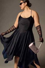 NEW By Anthropologie Fringe Bodice Midi Dress Size 8 Womens