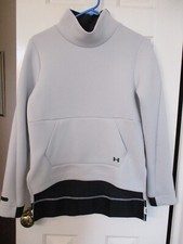Under Armour Funnel Neck Pullover Womens XSmall Long Sleeve 5 inch longer in bac