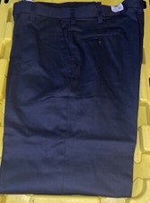 NEW Cintas 340-20 Mens 46X32 100 soft cotton Navy Blue Uniform Work Pants 021