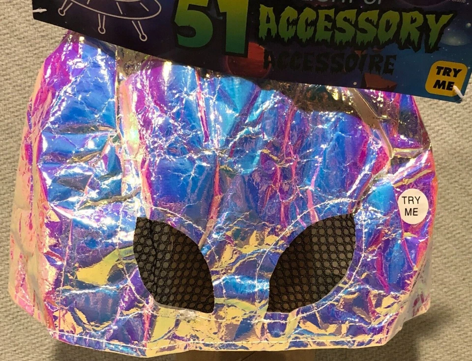 HMS 51 ACCESSORY FLASHING LED LightUp ALIEN MultiColor HEAD PIECE Halloween Mask - Image 3 of 4