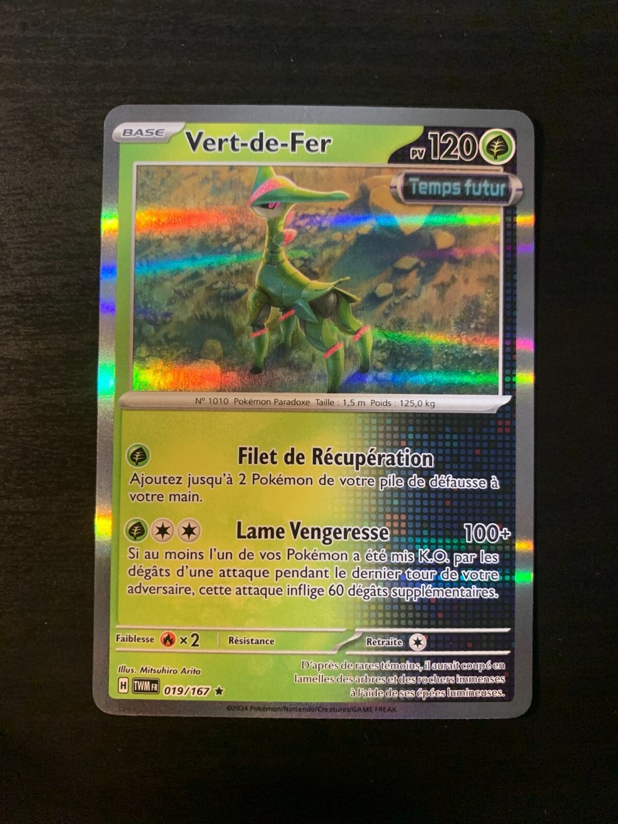Carte Pokémon Vert De Fer 019/167 - Temps Futur Holo/Reverse Aléatoire - Écarlate/Violet