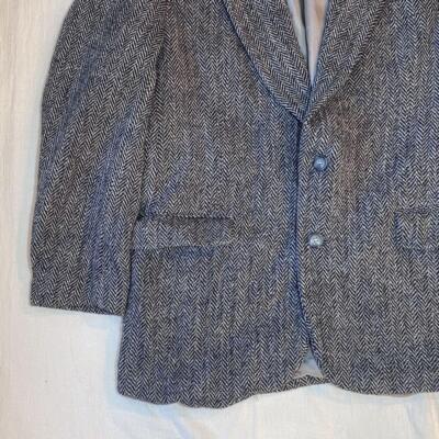 80S Harris Tweed Tailored Jacket Herringbone Men's #EB ZCB 80S Harris Tweed Tailored Jacket Herringbone Men's #EB ZCB