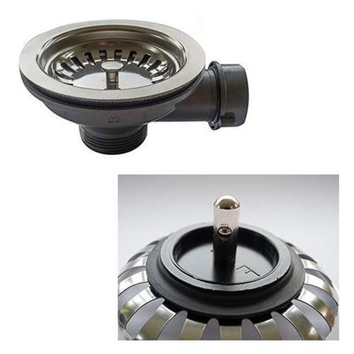 Astracast Round Strainer Basket Waste Plug Stainless Steel Kitchen Sink
