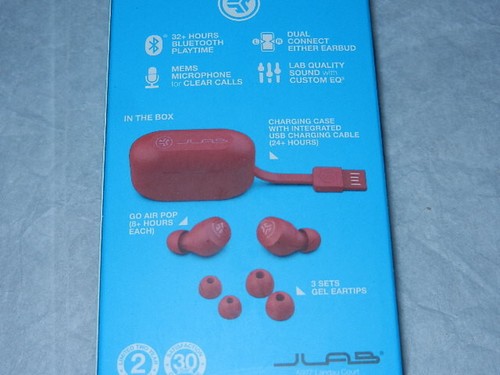 Nuevos auriculares JLab GO Air Pop True Wireless Bluetooth ROJO auricular goairpop - Imagen 6 de 8