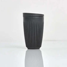 Huskee Cup | Reusable Coffee Cup with Lid 12oz/354ml Charcoal