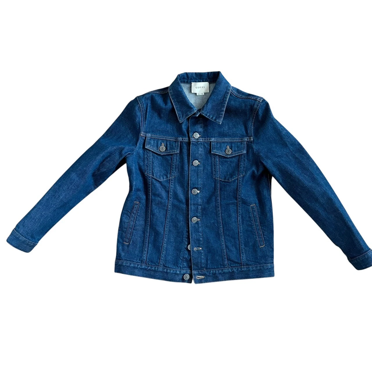 Giacca denim originale GUCCI 'Inutilizzata' AMOR CAECUS logo posteriore 2019SS Italia 10