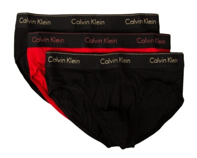 CK CALVIN KLEIN Herren Slip Unterhose 3er Pack Baumwolle Stretch Elastic