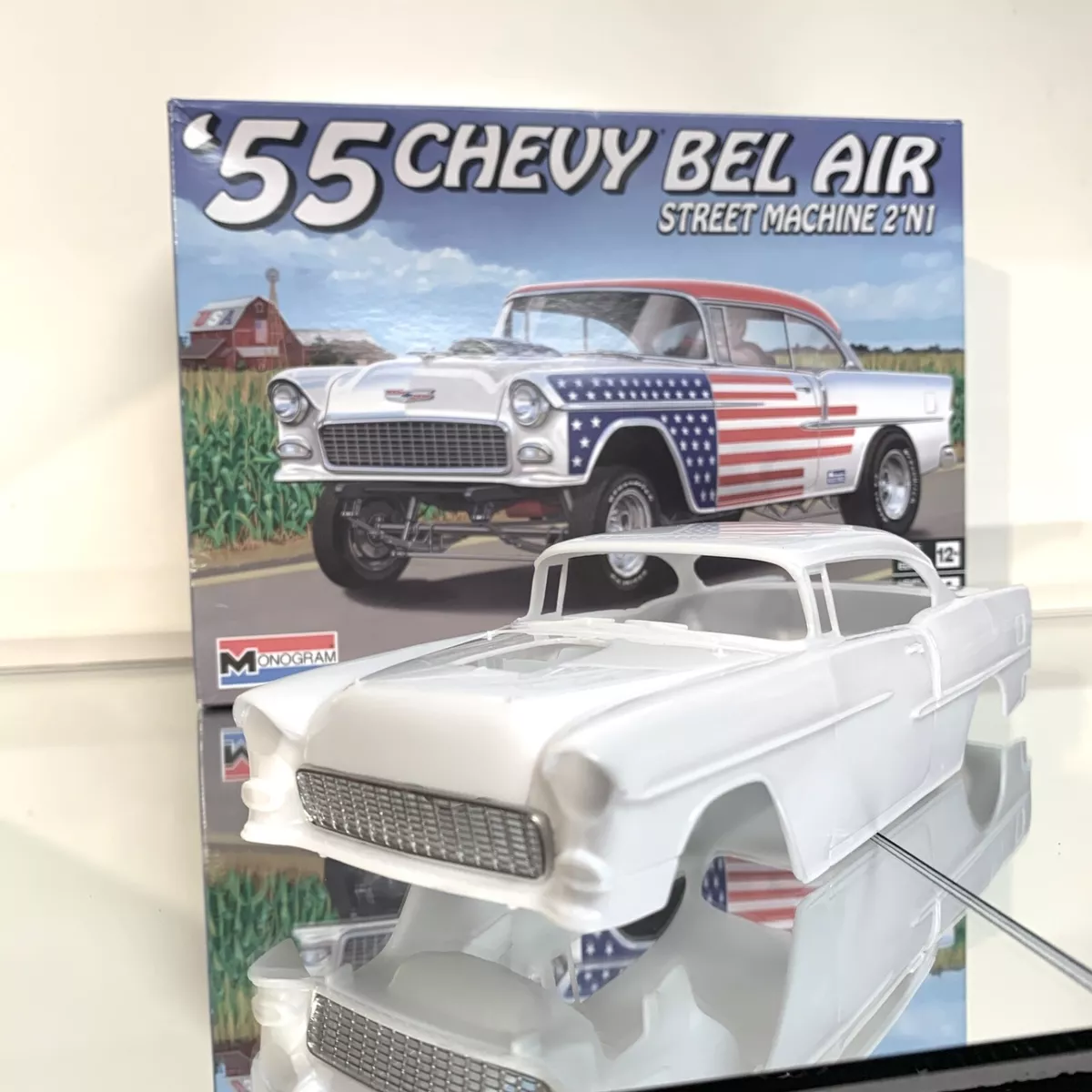 1 24 3d Printed chrome see through for the 55 Chevy Model kit