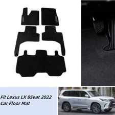 For Fit Lexus LX 8Seat 2022 Car Floor Mat Custom All Weather Carpet Velvet NeW