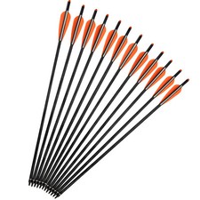 18"/20" Crossbow Bolts Carbon Shafts 4&rdquo;Vanes Half-Moon Nocks and Removable Tips