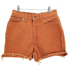 Vintage Levi's Cut Off Shorts Burnt Orange MADE IN USA 17512-0804 Size 11