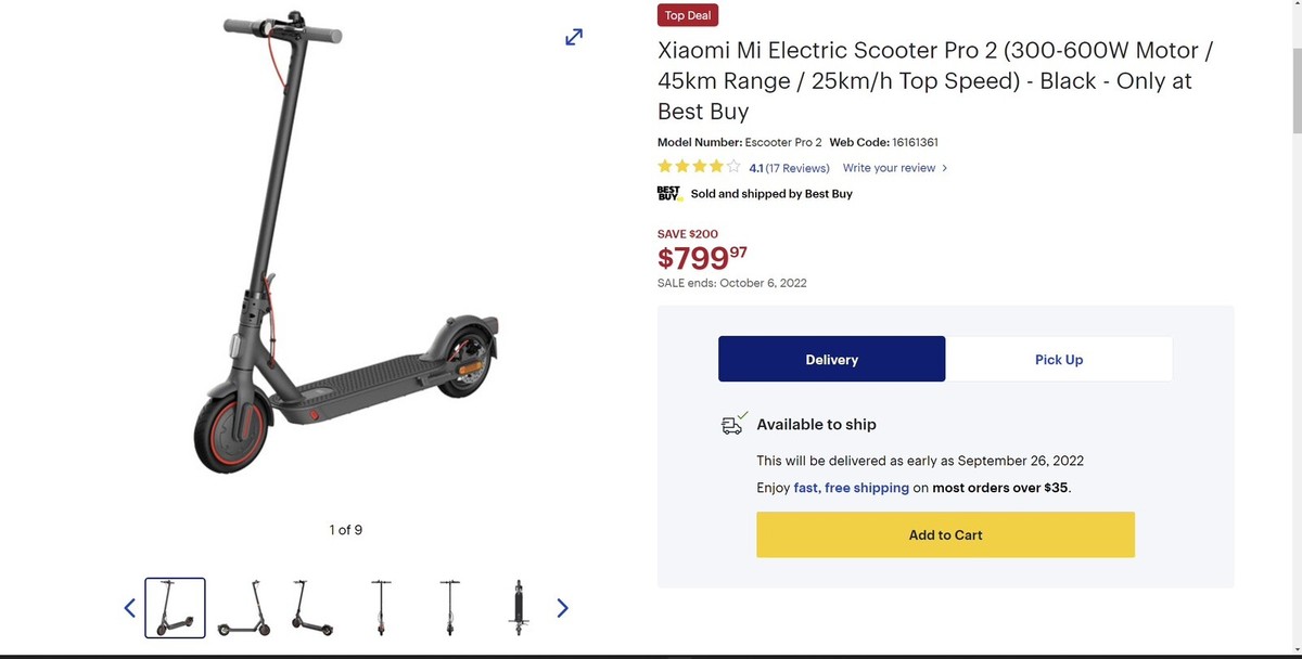 xiaomi mi electric scooter pro