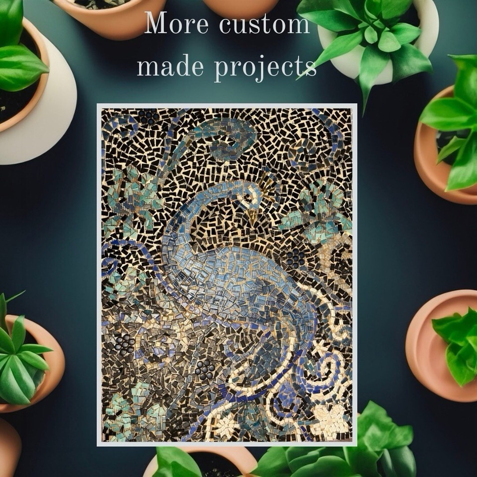 Mosaic Fish Upcycled Tile Art For Wall Decor Mosaic For Bathroom Tile ...