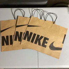 Nike Swoosh Paper Retail Shopping Bags 25pk w/ Handle 16x13x6 Brown