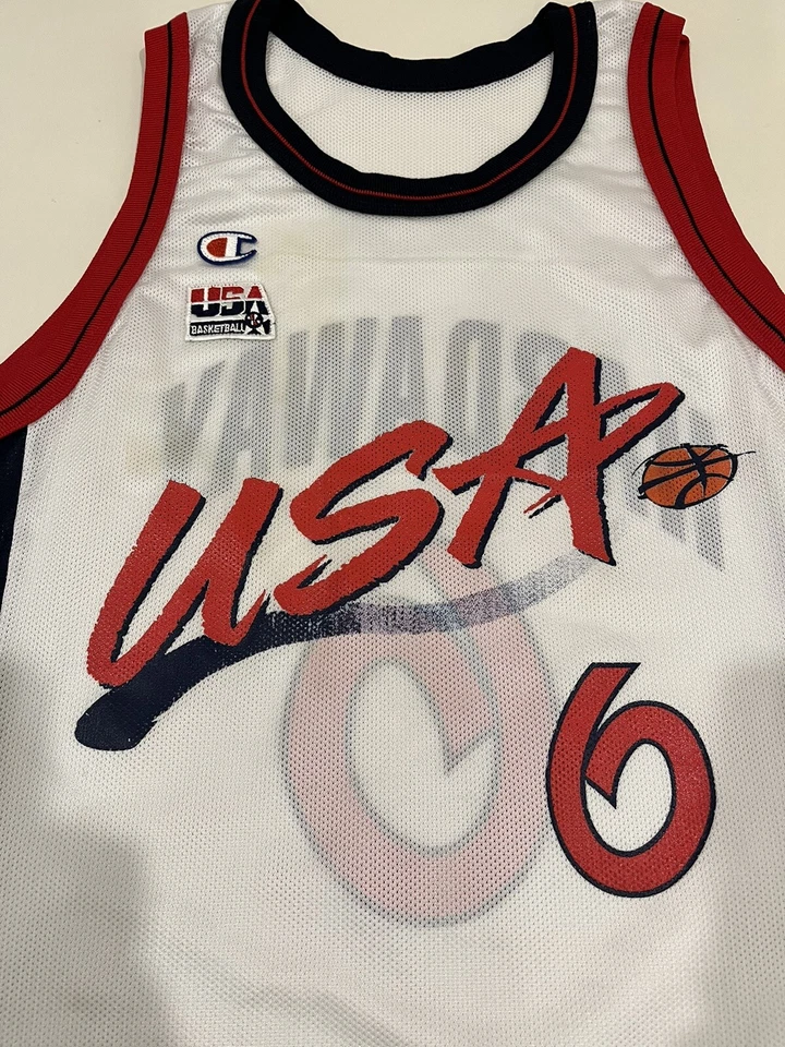 Rare White Champion Olympic Penny Hardaway Jersey Men's Size 40 M Medium - Image 4 of 4