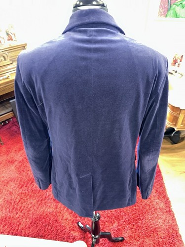 DKNY, BLAZER DE LUJO 100% TERCIOPELO, DISEÑADOR PARA HOMBRE, MORADO Talla: L - Imagen 7 de 8