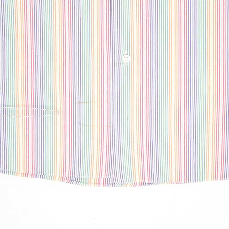 Camisa para Hombres Davide Cenci 15/33 Arco Iris Rayas Algodón Botón Frontal Cuello Extendido  Foto 3 de 4