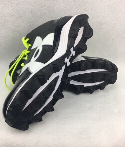 Under Armour Cleats Mens 13 Black White Armour Bound Football New Lace Up O - Picture 11 of 12