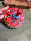 Vtg 1950-60’s Tin Spinning TOP Toy  Rocket Ship Space Astronaut Ohio Art Litho