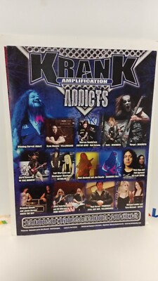 KRANK GUITAR AMPLIFIERS KRANK ADDICTS - DIMEBAG DARRELL  11 X 8 - PRINT AD.   a2