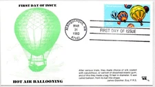 #2034 HOT AIR BALLOONING FIRST DAY OF ISSUE FDC