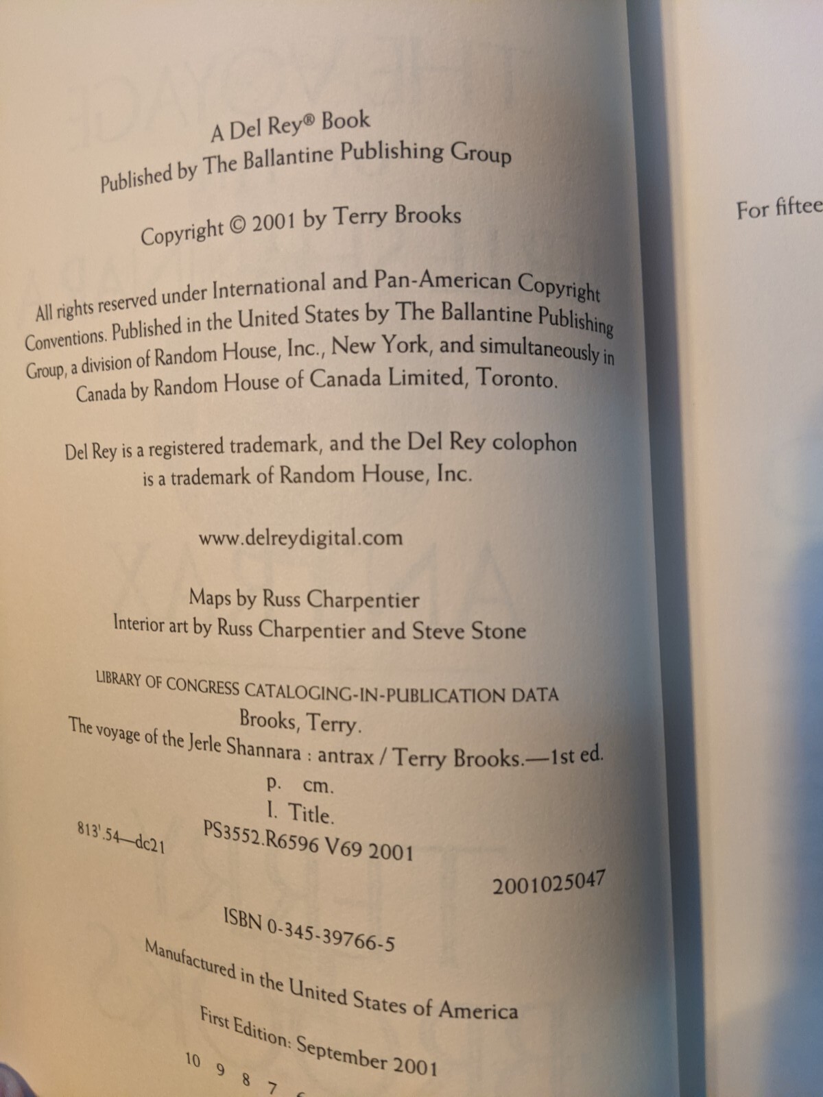 Antrax Voyage of the Jerle Shannara Book 2 Terry Brooks HC DJ Fantasy Magic  thumbnail 5