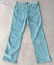 Versace Jeans Couture womens Sky Blue Y2K Corduroy Trousers Pants size 29 (43)
