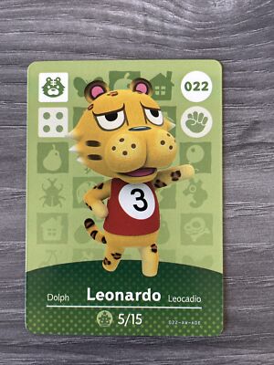 Leonardo #022 Series 1 Animal Crossing Amiibo Card
