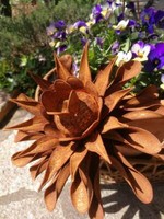Edelrost Blume Granatapfel Gartenstecker Edelrostblume Metallblume Blume Rost