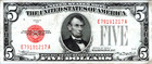 1928 - C $5 Legal Tender Vf - Xf Condition!