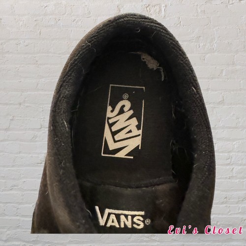 Vans Low Canvas Skate Shoes Sneakers ALL Black Mens Size 8 - Picture 3 of 5
