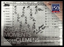 Roger Clemens 2019 Topps #GM-4 150 Years Greatest Moments Red Sox Card