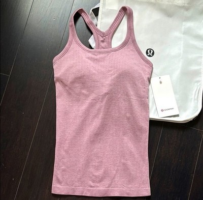 lululemon ebb to street tank ROSE BLUSH SZ 4 NWT