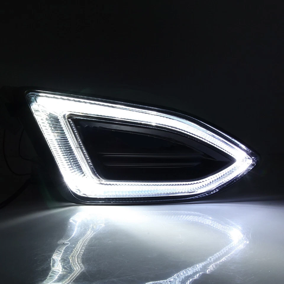 Par de luces antiniebla de parachoques LED DRL para Ford EDGE 2015-2018 lado conductor y pasajero Foto 3 de 4