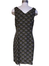 Vintage Nicole Miller Silk Dress 90s Champagne Bottle Glass Limited 6 USA