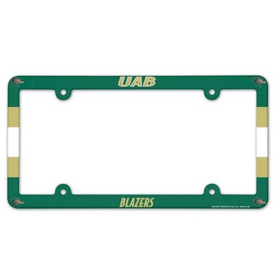 UAB Blazers Plastic License Plate Frame