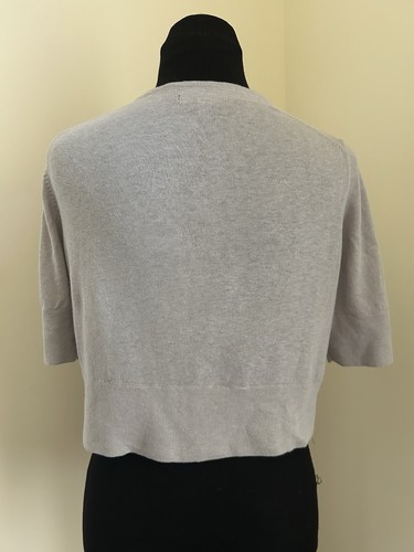 Gap Sz L cropped cardigan vintage linen cotton Summer 07 - Picture 3 of 7