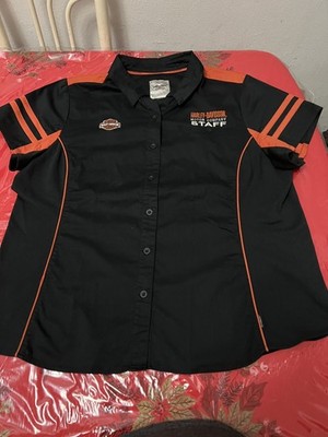 Harley Davidson Womens Staff Button Down Shirt Genuine Workwear Sz 2w