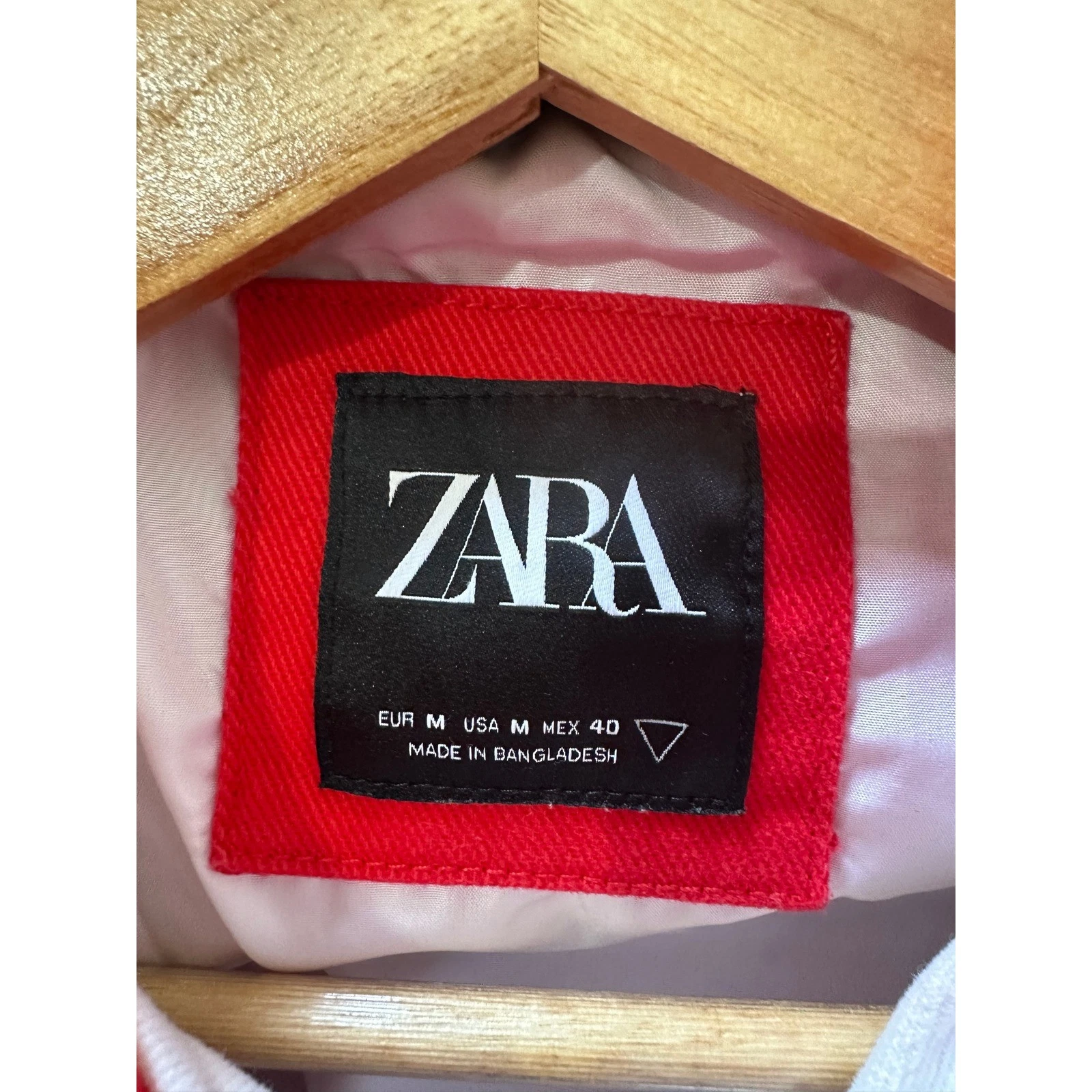 Zara Mens Red Human Connections Bomber Jacket Size M Neverbreak Regret Nothing image 4