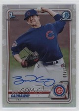 2020 Bowman Draft Chrome Picks Refractor 391/499 Burl Carraway #CDA-BC Auto 06l3