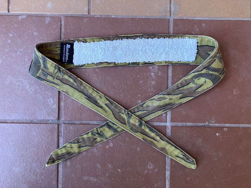 Sandana Green-Brown Headband w/ Terrycloth :: in great shape