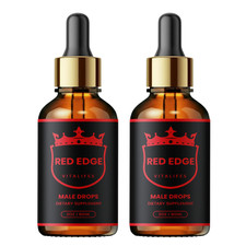 2 Pack Red Edge Male Support Drops Advanced Rededge Supplement 60 Servings