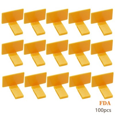 100Pcs Dental Sensor Holder self-adhesive X-ray Sensor Holder Posterior Yellow