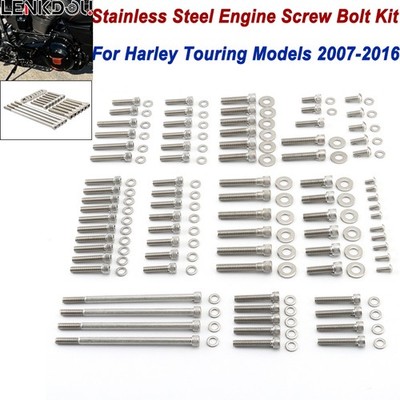 Stainless Engine Screw Bolt Kit Set For Harley Touring Street Glide Road King FL