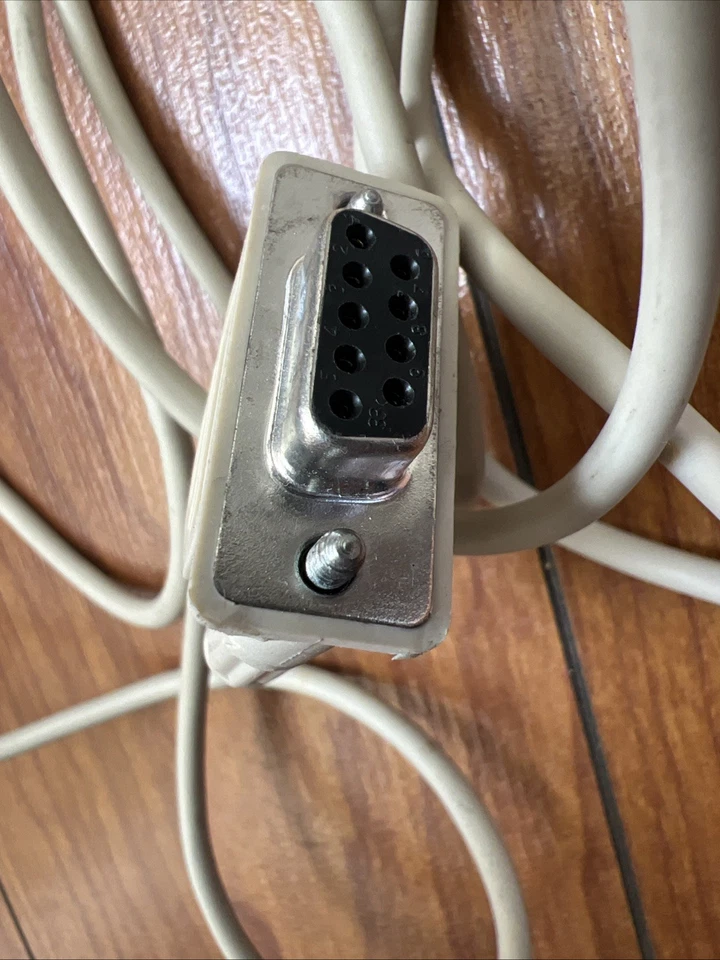 Mitsumi 2 Button Wireless Mouse and Receiver Serial Port Ball RARE VINTAGE - Image 2 of 4